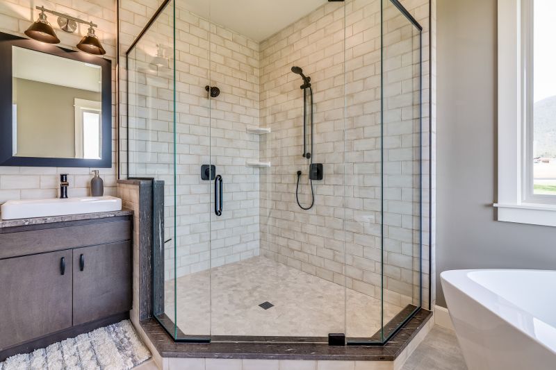 Walk-In Shower with Glass Partition